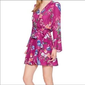 PARKER Amanda Bell Sleeve Floral Wrap Dress